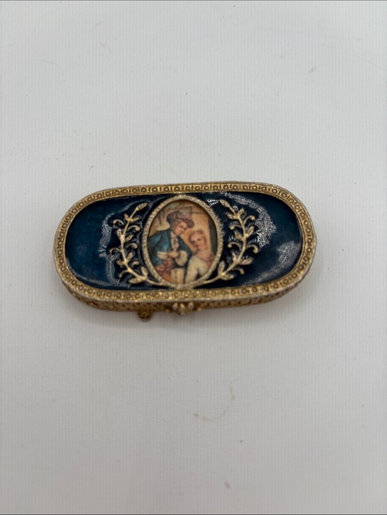 Estee Lauder Accessories - Vintage ESTEE LAUDER Blue Enamel Decorative Perfume Compact/Pill Box